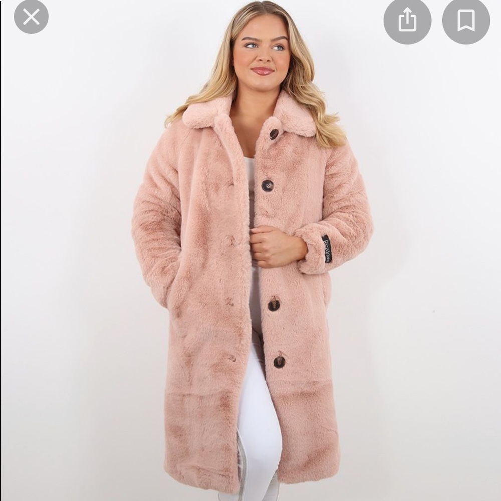 Rino & Pelle Zonna Faux Fur Coat Pink
